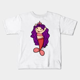 Cute Mermaid Illustration Kids T-Shirt